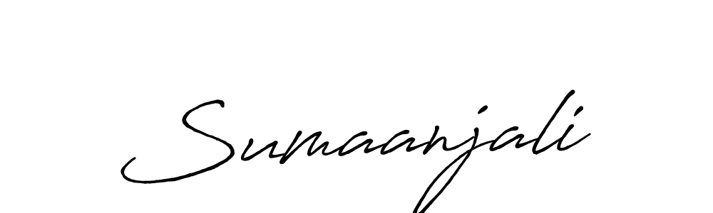 How to make Sumaanjali name signature. Use Antro_Vectra_Bolder style for creating short signs online. This is the latest handwritten sign. Sumaanjali signature style 7 images and pictures png