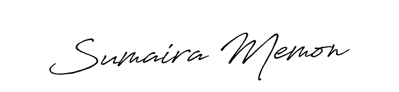 Also You can easily find your signature by using the search form. We will create Sumaira Memon name handwritten signature images for you free of cost using Antro_Vectra_Bolder sign style. Sumaira Memon signature style 7 images and pictures png