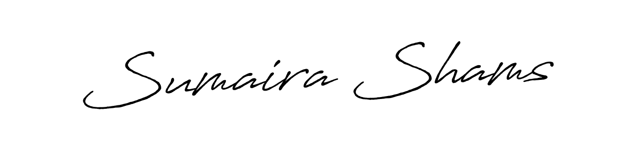 Use a signature maker to create a handwritten signature online. With this signature software, you can design (Antro_Vectra_Bolder) your own signature for name Sumaira Shams. Sumaira Shams signature style 7 images and pictures png