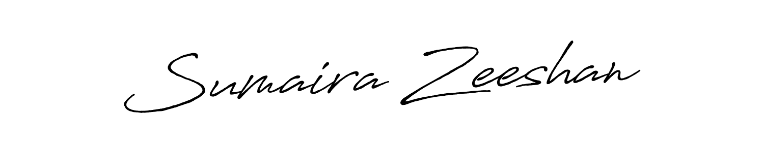 Antro_Vectra_Bolder is a professional signature style that is perfect for those who want to add a touch of class to their signature. It is also a great choice for those who want to make their signature more unique. Get Sumaira Zeeshan name to fancy signature for free. Sumaira Zeeshan signature style 7 images and pictures png