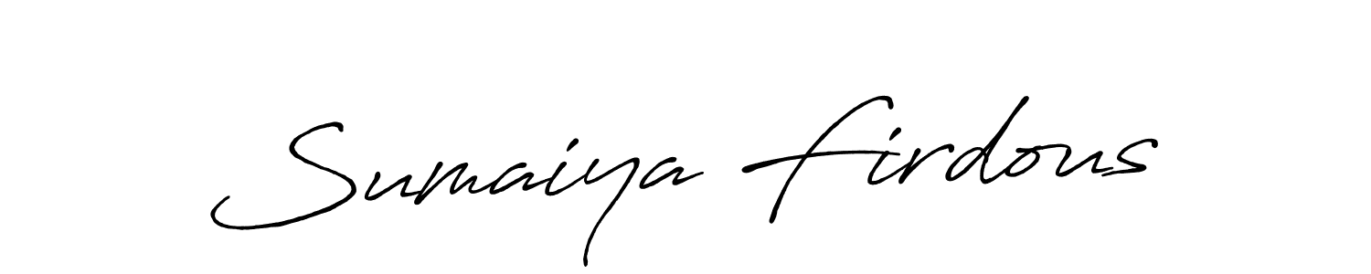 Antro_Vectra_Bolder is a professional signature style that is perfect for those who want to add a touch of class to their signature. It is also a great choice for those who want to make their signature more unique. Get Sumaiya Firdous name to fancy signature for free. Sumaiya Firdous signature style 7 images and pictures png