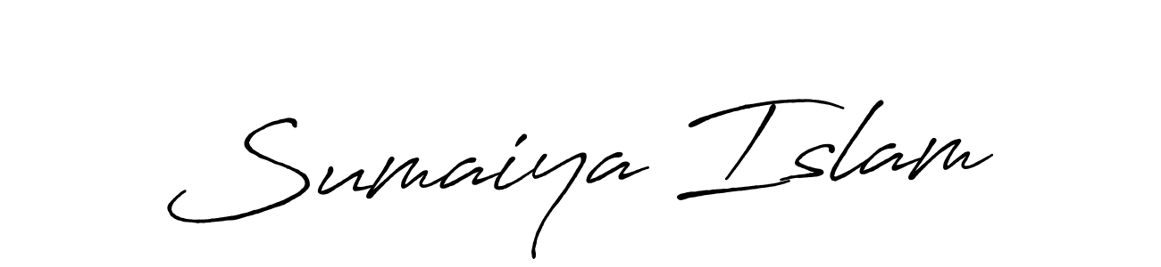 Make a beautiful signature design for name Sumaiya Islam. With this signature (Antro_Vectra_Bolder) style, you can create a handwritten signature for free. Sumaiya Islam signature style 7 images and pictures png