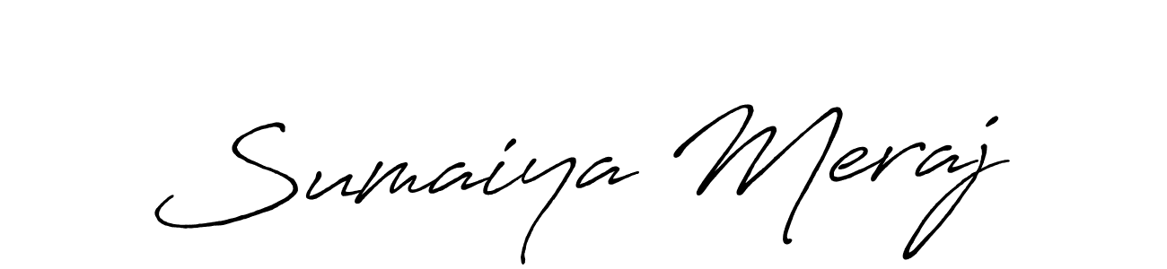 Similarly Antro_Vectra_Bolder is the best handwritten signature design. Signature creator online .You can use it as an online autograph creator for name Sumaiya Meraj. Sumaiya Meraj signature style 7 images and pictures png