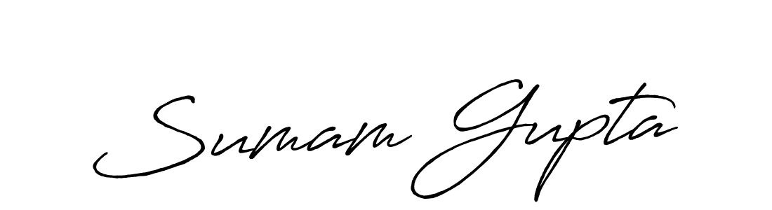 The best way (Antro_Vectra_Bolder) to make a short signature is to pick only two or three words in your name. The name Sumam Gupta include a total of six letters. For converting this name. Sumam Gupta signature style 7 images and pictures png