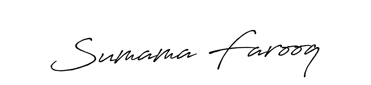 Also You can easily find your signature by using the search form. We will create Sumama Farooq name handwritten signature images for you free of cost using Antro_Vectra_Bolder sign style. Sumama Farooq signature style 7 images and pictures png