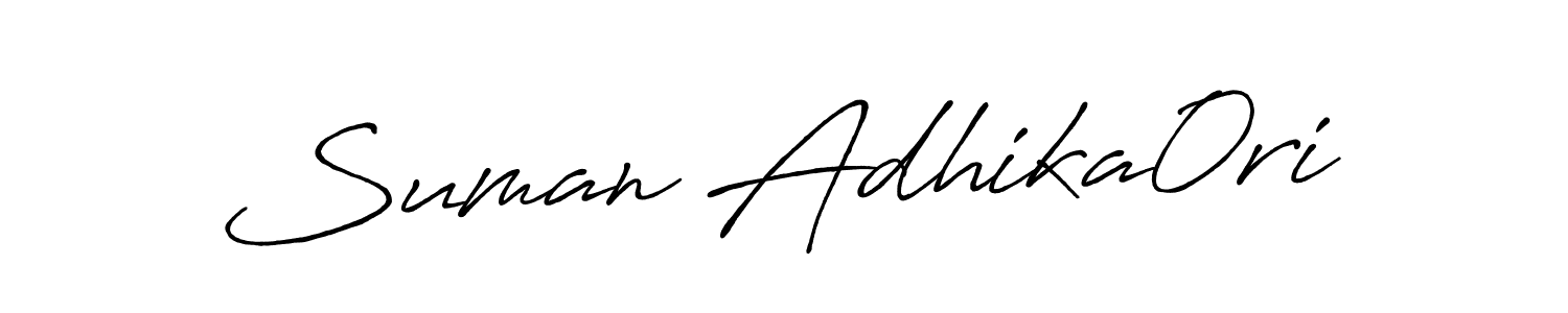 Also we have Suman Adhika0ri name is the best signature style. Create professional handwritten signature collection using Antro_Vectra_Bolder autograph style. Suman Adhika0ri signature style 7 images and pictures png