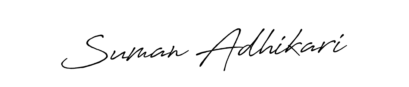 Make a beautiful signature design for name Suman Adhikari. Use this online signature maker to create a handwritten signature for free. Suman Adhikari signature style 7 images and pictures png