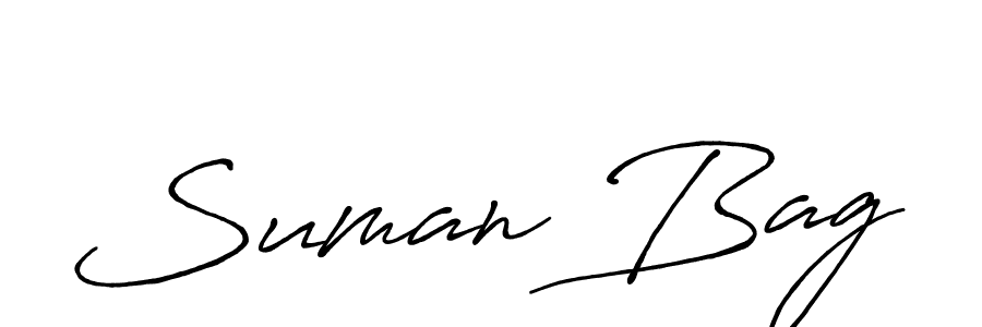 Also You can easily find your signature by using the search form. We will create Suman Bag name handwritten signature images for you free of cost using Antro_Vectra_Bolder sign style. Suman Bag signature style 7 images and pictures png