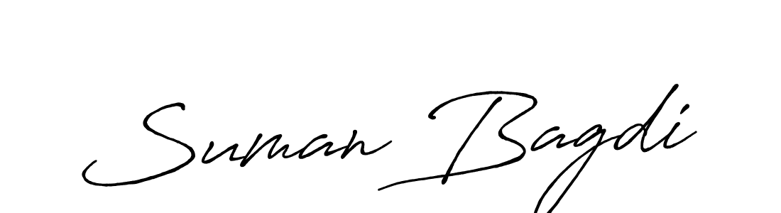 Design your own signature with our free online signature maker. With this signature software, you can create a handwritten (Antro_Vectra_Bolder) signature for name Suman Bagdi. Suman Bagdi signature style 7 images and pictures png