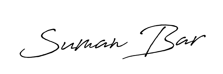 How to make Suman Bar name signature. Use Antro_Vectra_Bolder style for creating short signs online. This is the latest handwritten sign. Suman Bar signature style 7 images and pictures png