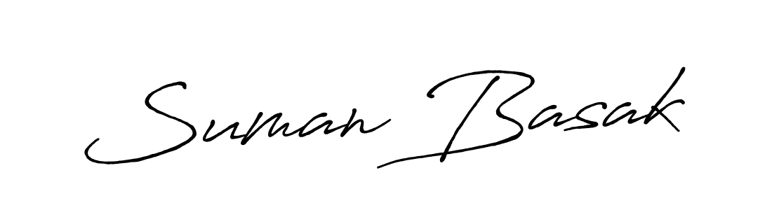 Make a beautiful signature design for name Suman Basak. With this signature (Antro_Vectra_Bolder) style, you can create a handwritten signature for free. Suman Basak signature style 7 images and pictures png