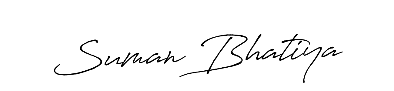 How to make Suman Bhatiya signature? Antro_Vectra_Bolder is a professional autograph style. Create handwritten signature for Suman Bhatiya name. Suman Bhatiya signature style 7 images and pictures png