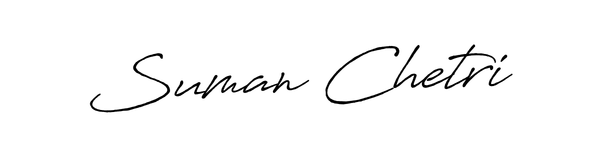 Design your own signature with our free online signature maker. With this signature software, you can create a handwritten (Antro_Vectra_Bolder) signature for name Suman Chetri. Suman Chetri signature style 7 images and pictures png