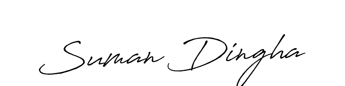 Make a beautiful signature design for name Suman Dingha. With this signature (Antro_Vectra_Bolder) style, you can create a handwritten signature for free. Suman Dingha signature style 7 images and pictures png