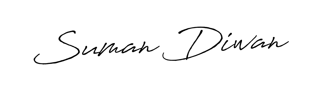 Create a beautiful signature design for name Suman Diwan. With this signature (Antro_Vectra_Bolder) fonts, you can make a handwritten signature for free. Suman Diwan signature style 7 images and pictures png