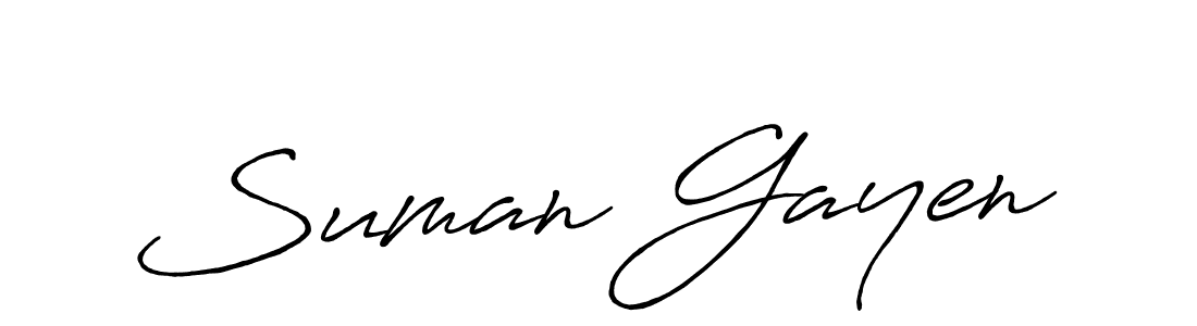 Make a beautiful signature design for name Suman Gayen. With this signature (Antro_Vectra_Bolder) style, you can create a handwritten signature for free. Suman Gayen signature style 7 images and pictures png