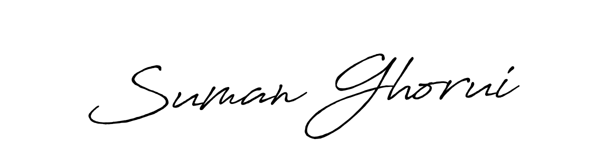 Design your own signature with our free online signature maker. With this signature software, you can create a handwritten (Antro_Vectra_Bolder) signature for name Suman Ghorui. Suman Ghorui signature style 7 images and pictures png
