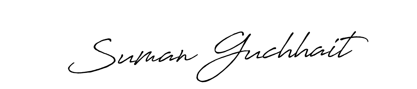 How to make Suman Guchhait signature? Antro_Vectra_Bolder is a professional autograph style. Create handwritten signature for Suman Guchhait name. Suman Guchhait signature style 7 images and pictures png