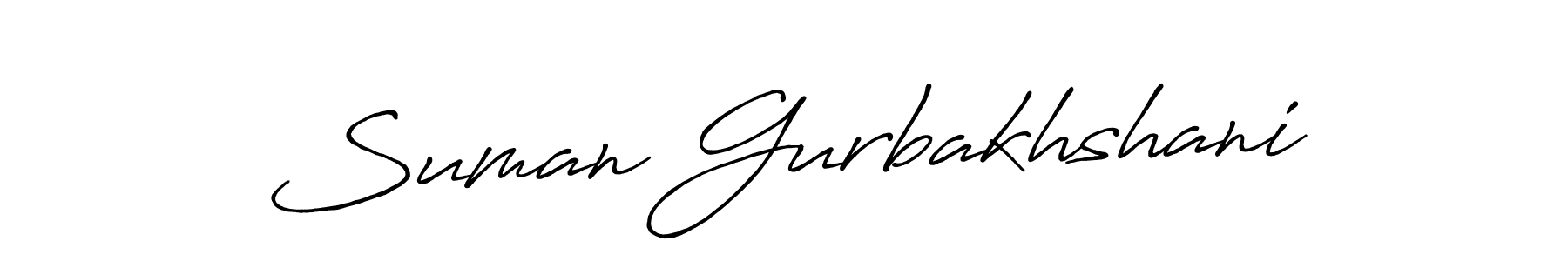 Suman Gurbakhshani stylish signature style. Best Handwritten Sign (Antro_Vectra_Bolder) for my name. Handwritten Signature Collection Ideas for my name Suman Gurbakhshani. Suman Gurbakhshani signature style 7 images and pictures png