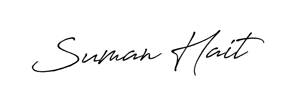 Make a beautiful signature design for name Suman Hait. With this signature (Antro_Vectra_Bolder) style, you can create a handwritten signature for free. Suman Hait signature style 7 images and pictures png