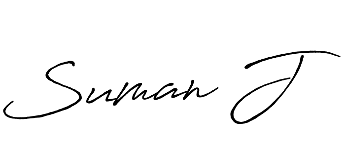 Use a signature maker to create a handwritten signature online. With this signature software, you can design (Antro_Vectra_Bolder) your own signature for name Suman J. Suman J signature style 7 images and pictures png