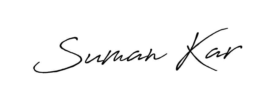 Create a beautiful signature design for name Suman Kar. With this signature (Antro_Vectra_Bolder) fonts, you can make a handwritten signature for free. Suman Kar signature style 7 images and pictures png