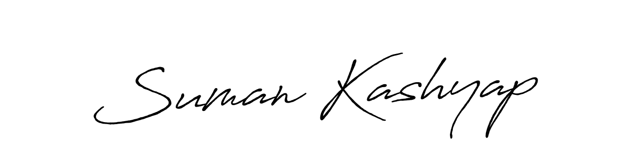 Create a beautiful signature design for name Suman Kashyap. With this signature (Antro_Vectra_Bolder) fonts, you can make a handwritten signature for free. Suman Kashyap signature style 7 images and pictures png