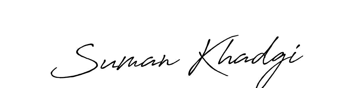 Create a beautiful signature design for name Suman Khadgi. With this signature (Antro_Vectra_Bolder) fonts, you can make a handwritten signature for free. Suman Khadgi signature style 7 images and pictures png