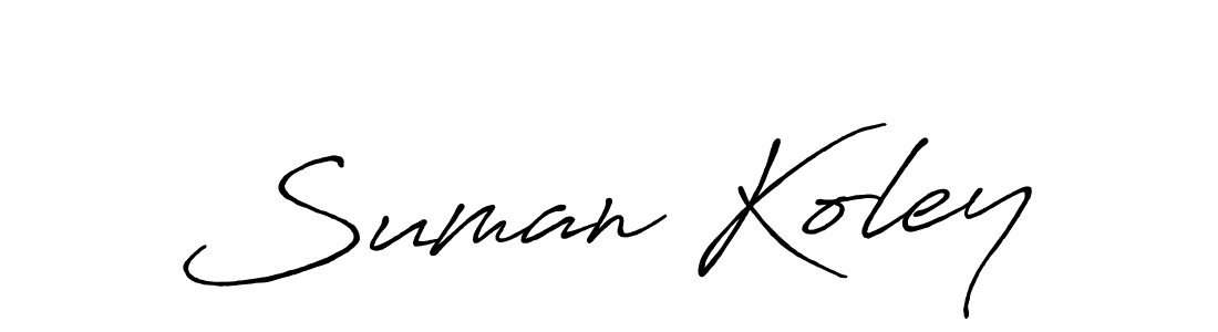 It looks lik you need a new signature style for name Suman Koley. Design unique handwritten (Antro_Vectra_Bolder) signature with our free signature maker in just a few clicks. Suman Koley signature style 7 images and pictures png