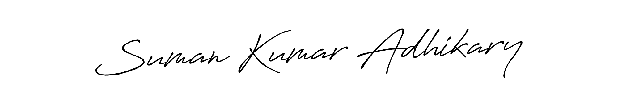 Use a signature maker to create a handwritten signature online. With this signature software, you can design (Antro_Vectra_Bolder) your own signature for name Suman Kumar Adhikary. Suman Kumar Adhikary signature style 7 images and pictures png