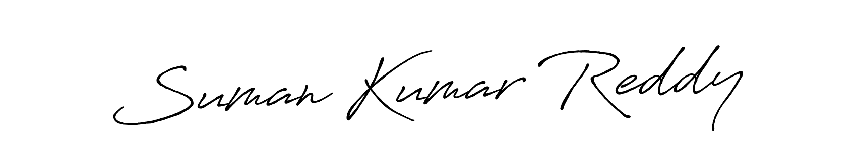 Create a beautiful signature design for name Suman Kumar Reddy. With this signature (Antro_Vectra_Bolder) fonts, you can make a handwritten signature for free. Suman Kumar Reddy signature style 7 images and pictures png
