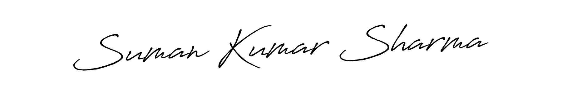 Make a beautiful signature design for name Suman Kumar Sharma. With this signature (Antro_Vectra_Bolder) style, you can create a handwritten signature for free. Suman Kumar Sharma signature style 7 images and pictures png