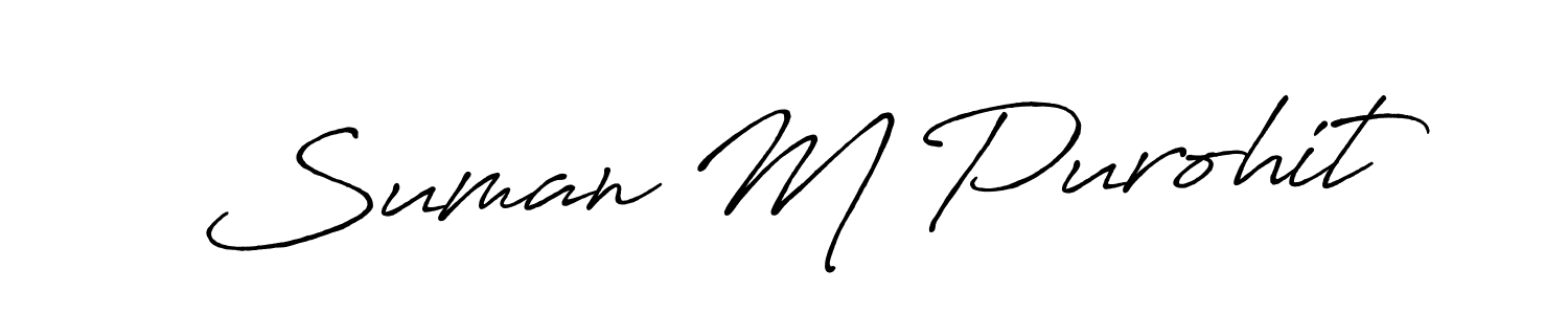 Make a short Suman M Purohit signature style. Manage your documents anywhere anytime using Antro_Vectra_Bolder. Create and add eSignatures, submit forms, share and send files easily. Suman M Purohit signature style 7 images and pictures png
