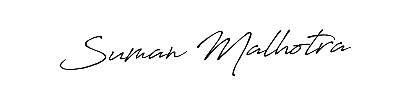 Use a signature maker to create a handwritten signature online. With this signature software, you can design (Antro_Vectra_Bolder) your own signature for name Suman Malhotra. Suman Malhotra signature style 7 images and pictures png