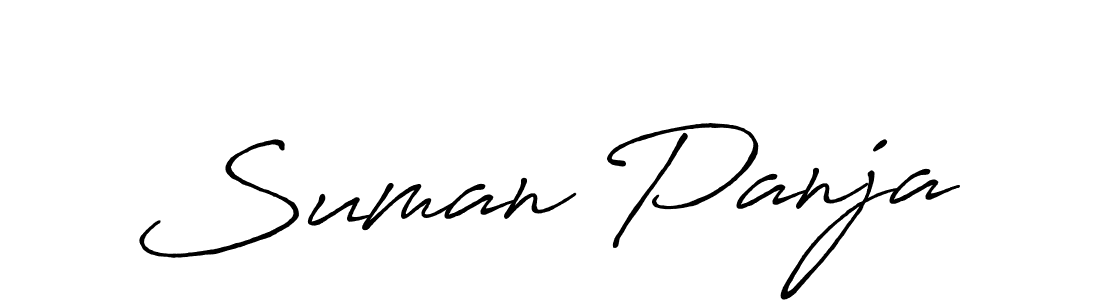 Use a signature maker to create a handwritten signature online. With this signature software, you can design (Antro_Vectra_Bolder) your own signature for name Suman Panja. Suman Panja signature style 7 images and pictures png