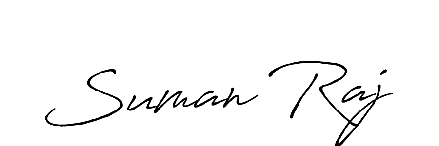 Design your own signature with our free online signature maker. With this signature software, you can create a handwritten (Antro_Vectra_Bolder) signature for name Suman Raj. Suman Raj signature style 7 images and pictures png