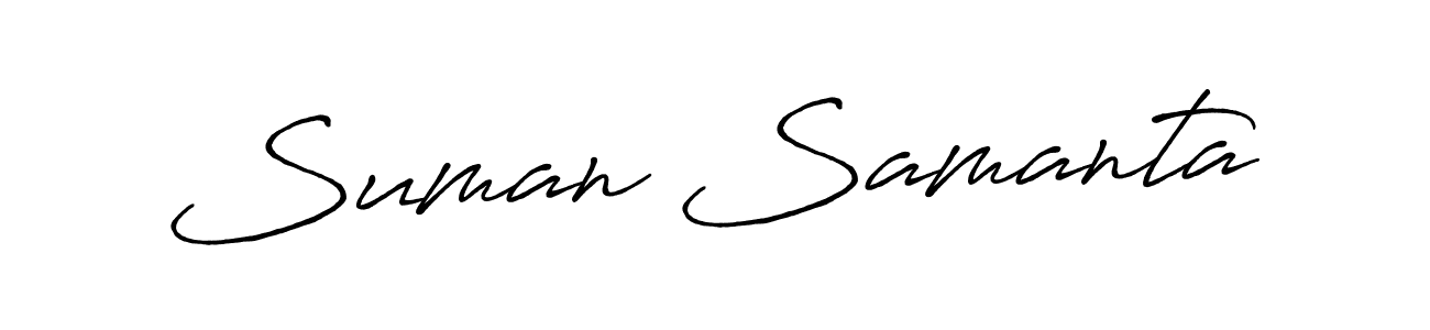 Design your own signature with our free online signature maker. With this signature software, you can create a handwritten (Antro_Vectra_Bolder) signature for name Suman Samanta. Suman Samanta signature style 7 images and pictures png