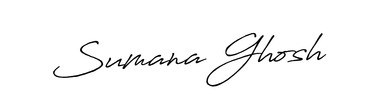 Make a beautiful signature design for name Sumana Ghosh. With this signature (Antro_Vectra_Bolder) style, you can create a handwritten signature for free. Sumana Ghosh signature style 7 images and pictures png