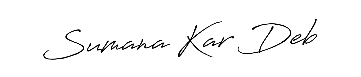 It looks lik you need a new signature style for name Sumana Kar Deb. Design unique handwritten (Antro_Vectra_Bolder) signature with our free signature maker in just a few clicks. Sumana Kar Deb signature style 7 images and pictures png