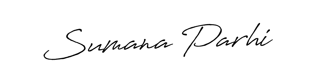 Make a beautiful signature design for name Sumana Parhi. With this signature (Antro_Vectra_Bolder) style, you can create a handwritten signature for free. Sumana Parhi signature style 7 images and pictures png