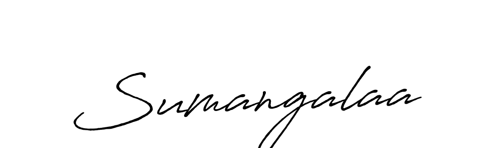 Use a signature maker to create a handwritten signature online. With this signature software, you can design (Antro_Vectra_Bolder) your own signature for name Sumangalaa. Sumangalaa signature style 7 images and pictures png