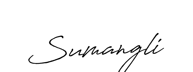 It looks lik you need a new signature style for name Sumangli. Design unique handwritten (Antro_Vectra_Bolder) signature with our free signature maker in just a few clicks. Sumangli signature style 7 images and pictures png