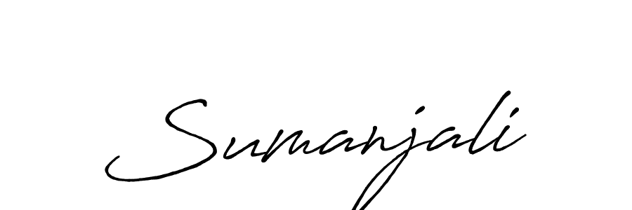 You should practise on your own different ways (Antro_Vectra_Bolder) to write your name (Sumanjali) in signature. don't let someone else do it for you. Sumanjali signature style 7 images and pictures png