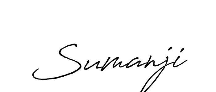 Use a signature maker to create a handwritten signature online. With this signature software, you can design (Antro_Vectra_Bolder) your own signature for name Sumanji. Sumanji signature style 7 images and pictures png