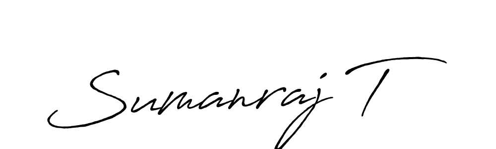 Sumanraj T stylish signature style. Best Handwritten Sign (Antro_Vectra_Bolder) for my name. Handwritten Signature Collection Ideas for my name Sumanraj T. Sumanraj T signature style 7 images and pictures png