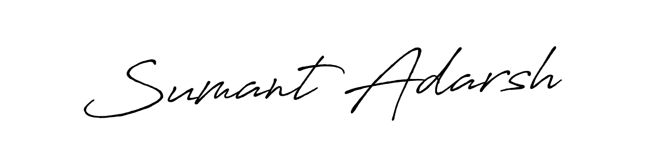 Design your own signature with our free online signature maker. With this signature software, you can create a handwritten (Antro_Vectra_Bolder) signature for name Sumant Adarsh. Sumant Adarsh signature style 7 images and pictures png