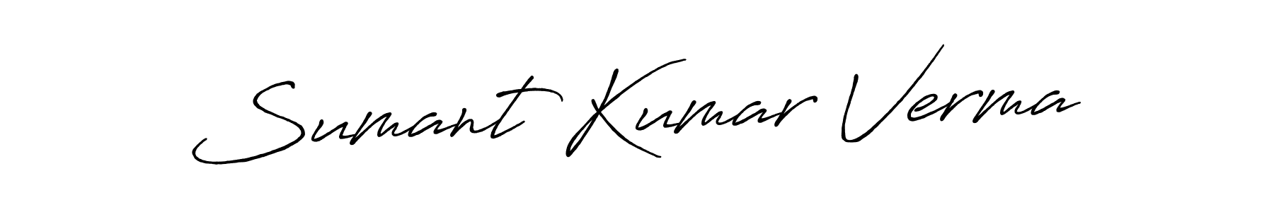 The best way (Antro_Vectra_Bolder) to make a short signature is to pick only two or three words in your name. The name Sumant Kumar Verma include a total of six letters. For converting this name. Sumant Kumar Verma signature style 7 images and pictures png
