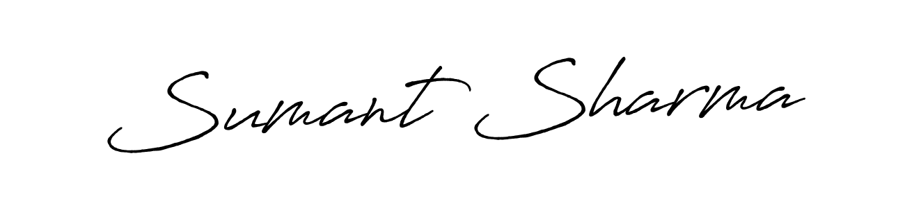 Create a beautiful signature design for name Sumant Sharma. With this signature (Antro_Vectra_Bolder) fonts, you can make a handwritten signature for free. Sumant Sharma signature style 7 images and pictures png