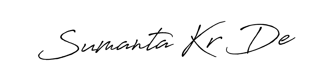 Use a signature maker to create a handwritten signature online. With this signature software, you can design (Antro_Vectra_Bolder) your own signature for name Sumanta Kr De. Sumanta Kr De signature style 7 images and pictures png