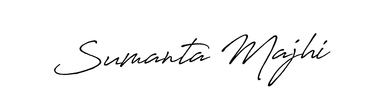 How to make Sumanta Majhi name signature. Use Antro_Vectra_Bolder style for creating short signs online. This is the latest handwritten sign. Sumanta Majhi signature style 7 images and pictures png